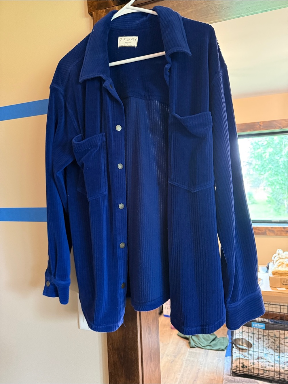 Z Supply Deep Blue Corduroy Shirt Jacket